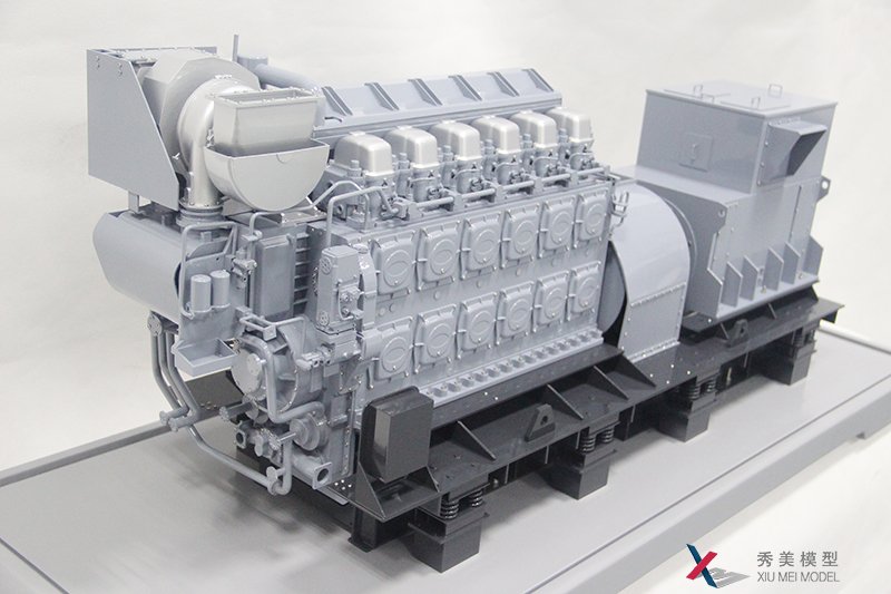 工業級發電機組模型，3D打印發動機模型